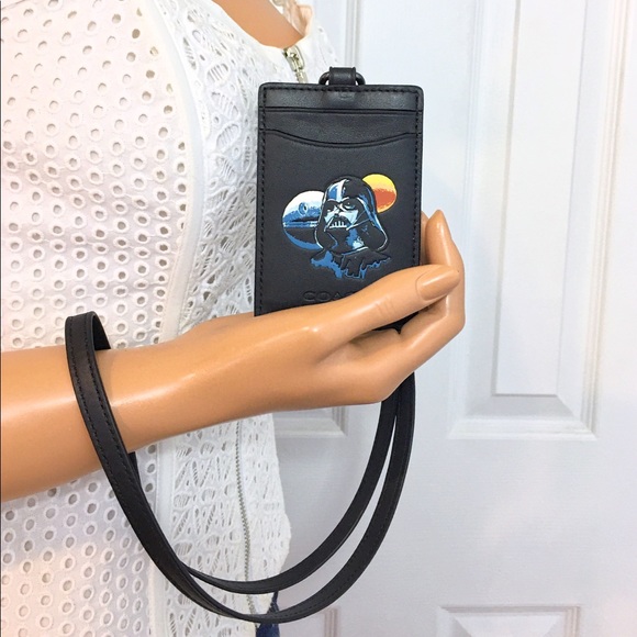 Coach Star Wars Vader Lanyard ID Holder Case NWT - Picture 2 of 7